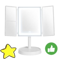 LUSTERKO KOSMETYCZNE LED POWIĘKSZAJĄCE ROZKŁADANE LUSTRO USB-C 1800MAH