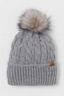 H&M CZAPKA ZIMOWA POMPON SZARA 92/104 NOWA