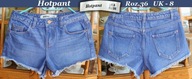 Hotpant Krótkie Jeansowe spodenki Roz.36 UK-8