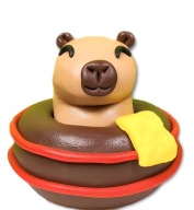 KAPIBARA FIGURKA Z MODELINY W GORĄCEJ KĄPIELI