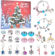 Kalendarz adwentowy BIŻUTERIA DLA DZIECI DIY zestaw bransoletek JEDNOROŻEC