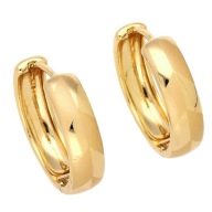 86194 Kolczyki stal chirurgiczna 316L pozłacane 18k kółka mat połysk