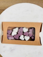 Mini serduszka Woski sojowe do kominka zapachowe Lawendowe Pole, 15 szt.