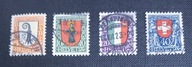 SZWAJCARIA SERIA KASOWANA NR 185-188 PRO JUVENTUTE HERBY STAN DOBRY 1923