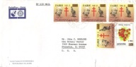 ZAIR -koperta znaczki -obieg 1990 rok do USA