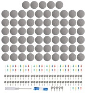 Zestaw do naprawy podsufitki samochodowej Heckermann jasnoszary 100 szt.