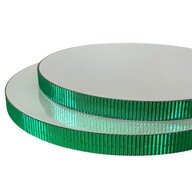 Podkład pod tort STYRODUR BIAŁY 30 cm ZIELONY BOK Karbowany „Zielona Fala”