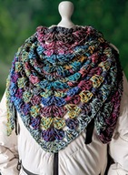 PRZEPIĘKNA MULTIKOLOROWA DUŻA CHUSTA SZAL NA SZYDEŁKU RĘKODZIEŁO_NA PREZENT
