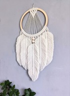 Łapacz snów puszysty prezent Makrama piórka Boho