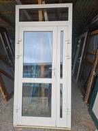 DRZWI Zewnętrzne Aluminiowe Dwuskrzydłowe Naświetle Wejściowe 115x244cm