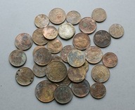 FRANCJA OD 5 CENTYMÓW DO 50 FRANKÓW 1950-1996 ZESTAW 32 SZT.