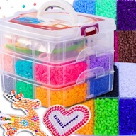 KORALIKI do PRASOWANIA ZESTAW 9000 szt DLA DZIECI SZABLONY WALIZKA PREZENT