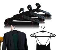 Wieszaki na ubrania czarny plastikowy wiszący Zestaw 100 szt.