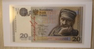 20 zł 2018 100 LAT NIEPODLEGŁOŚĆ - ZŁOTY NUMER RP0009966 UNC + 2 FOLDERY