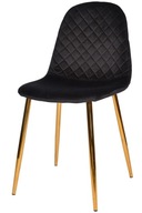 NOWOCZESNE LEKKIE KRZESŁO LUGANO TAPICEROWANE CZARNE