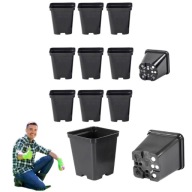 DONICZKA PRODUKCYJNA CZARNA DO ROZSADY SADZONEK WYSIEWU STANDART 0,5L 24SZT