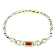 79730 BRANSOLETKA 14K POZŁACANA 19-17 CM 7 MM SIAM CRYSTAL Swarovski