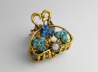 KLAMERKA DO WŁOSÓW KAMIENIE MOSIĄDZ