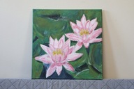#108 SZTAB WOŚP TORUŃ Obraz Martyny Gibert „ Lilie wodne”