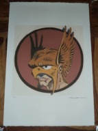 MEL RAMOS - Hawk Man (2015) - 57cm x 38.5cm -POP ART- (WARHOL, BANKSY)