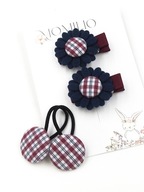 Komplet do włosów gumki i spinki kokardki Charlotte handmade Momilio