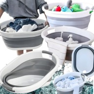 MISKA SKŁADANA DUŻA SILIKONOWA 25L – KOSZ NA PRANIE I WANIENKA