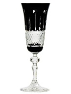 Czarne KRYSZTAŁOWE Kieliszki do Szampana Dz.150 ml Szlifowane Polskie 2 szt