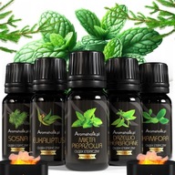 ZESTAW OLEJKI ETERYCZNE ZAPACHOWE ZDROWOTNY PLUS DO DYFUZORA NAWILŻACZA