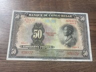 Kongo Belgijskie - 50 franków - 1945 - bardzo rzadki