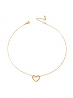 Złota cienka zawieszka z oryginalnym Sercem