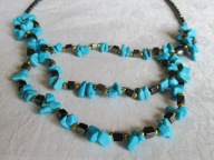 NASZYJNIK NIEBIESKI HOWLIT HEMATYT