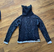 Czarno biały ciepły golf soccx L