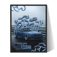 Plakat BMW E36 w ramce 30x40 cm dekoracja ścienna prezent