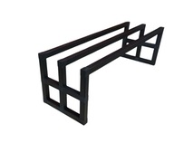 PÓŁKA STOJAK NA BUTY NOWOCZESNY METALOWY LOFT INDUSTRIAL CZARNY 63x20