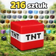 Klocki Magnetyczne Minecraft 216 Elementów Random Kolor TNT BOX Prezent