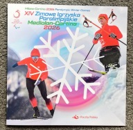 Folder XXV Zimowe Igrzyska Paralimpijskie Mediolan -Cortina +FDC