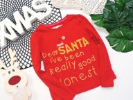 Mothercare - świąteczna bluzeczka złote napisy r 92