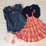 SUPER! zestaw paka ubrań dla dziewczynki 5 szt rozm. 80 86 __ markowy (F)