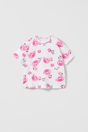 ZARA BLUZKA KOSZULKA DLA DZIEWCZYNKI Z NADRUKIEM ALL-OVER 120/122