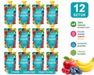 Mus owocowy Dawtona malina-jagoda-jabłko-banan 100 g zestaw 12x100g