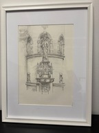 Rysunek elementu Pałacu w Pławniowicach 2/3 autorstwa Czesława Ziętka