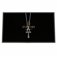 Naszyjnik Krzyż Ankh Srebrny Egipski Geometria Amulet Vintage