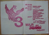 SOLIDARNOŚĆ -plakat -3 MAJA KONSTYTUCJA -zawiadomienie -duży format