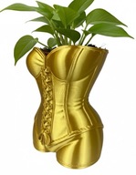 Nowoczesna doniczka figurka Gorset złota kobiece kształty 12 cm