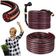 WĄŻ OGRODOWY GUMOWY DO PODLEWANIA ROŚLIN 4 WARSTWY 3/4" CALA 30 M SOLIDNY