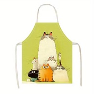 Fartuch kuchenny fartuszek koty uroczy kolorowy anime śmieszny prezent kat