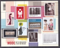 BELGIA** Moda, projektańci, 10 znaczkowy arkusik Mi 4066-75