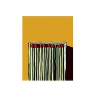 „Minimalizm i Ogień" – Stylowa Plakat Dekoracyjny