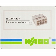 WAGO COMPACT 2273-208 Szybkozłączka 8x 0,5-2,5mm2 na drut ORYGINALNA 50szt