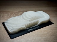 Porsche 959 figurka - rzeźba warstwowa